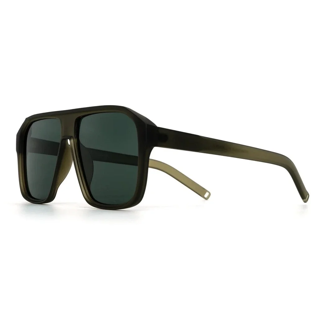 Men Designer Style Sunglasses  Military Green, Matte Finish UV400 Protection New